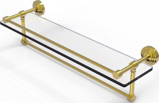 22 Inch Gallery Glass Shelf with Towel Bar