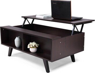 Oldken Office Lifting Coffee Table Laptop Desk Book Storage Cabinet