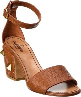 Roman Stud 75 Grainy Leather Sandal