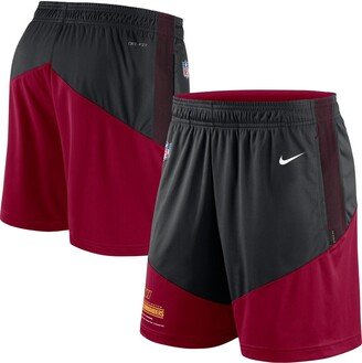 Men's Black, Burgundy Washington Commanders Primary Lockup Performance Shorts - Black, Burgundy