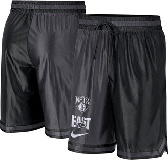 Men's Black, Anthracite Brooklyn Nets Courtside Versus Force Split Dna Performance Shorts - Black, Anthracite