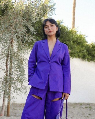 Women's Heliotrope Back Cut-Out Blazer by @navik4ur