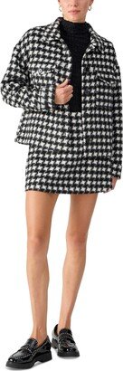 Women's Brushed Houndstooth Shacket