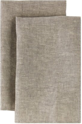 Brown Hopsack Linen Napkin Set