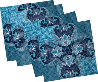 Eastern Motifs Set of 4 Napkins, 12