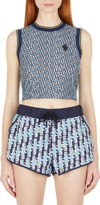 Abstract Printed Cropped Top