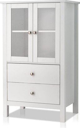 hommetree Nordic Minimalist Style Multifunctional Cabinet Bathroom Cabinet White