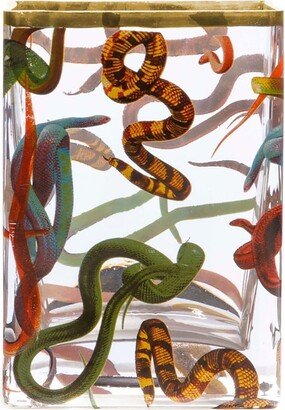 Snakes small glass vase