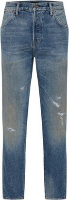 Tapered denim pants