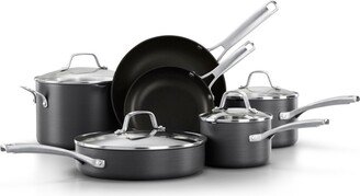 Classic 10-Pc. Nonstick Cookware Set - Black/stainless Steel