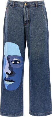 Kidsuper 'patch Face' Jeans