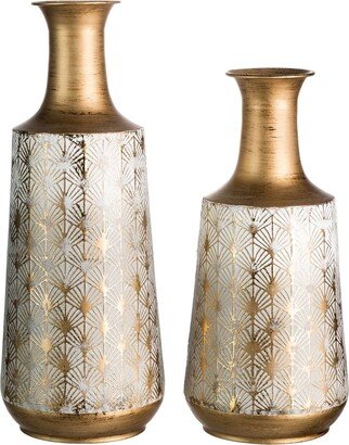 Vase, Set of 2 - Gray, Brown