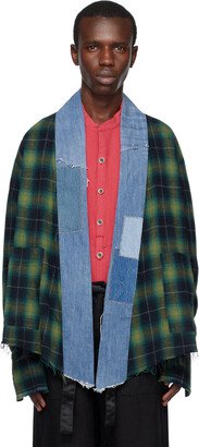 Green Plaid Cardigan