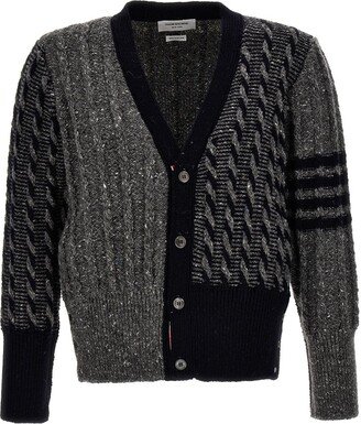 4-Bar Stripe Detailed Cardigan