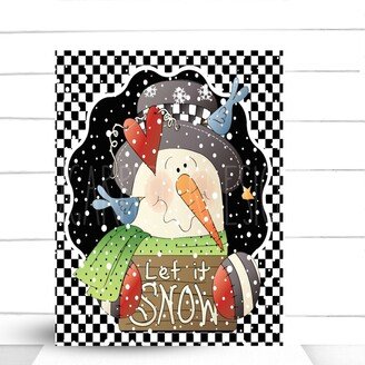 Wreath Sign, Let It Snow Snowman Christmas Sugar Pepper Designs, Sign For Wreath, Door Decor