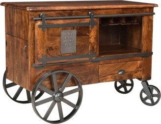 Coast To Coast Massen 2 Door One Drawer Wine Cart Trolley