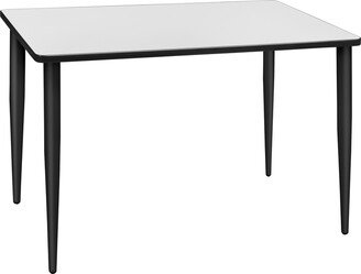 48 x 24 Kahlo Tapered Leg Table- Ash Grey/ Black