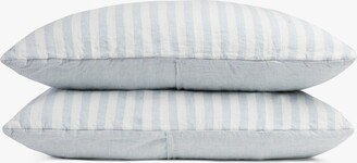 Standard Striped Linen Sham Set