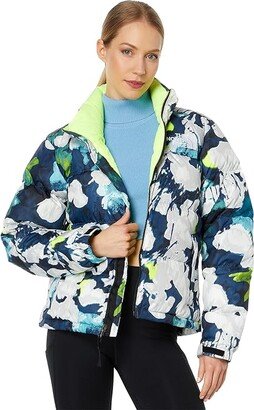 1996 Retro Nuptse Jacket (Summit Navy Abstract Floral Print) Women's Coat