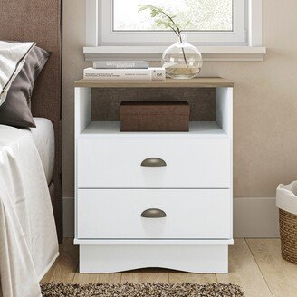 K1 International Group LLC New.Providence Nightstand - 2 Drawer / 1 Niche