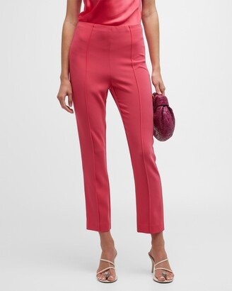 Brianne Pintuck Cropped Crepe Pants