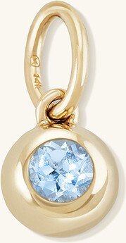 Birthstone Sphere Charm Blue Topaz