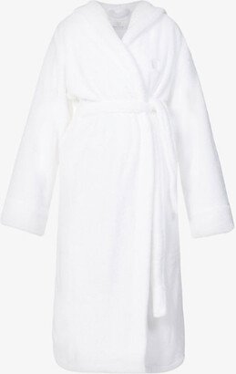 Soho Home Womens White Logo-embroidered Recycled-polyester House Robe