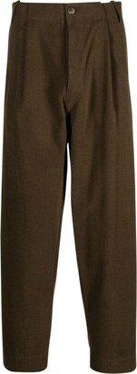 Pleated Cropped Trousers-AG