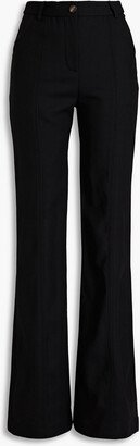 Wool-twill flared pants