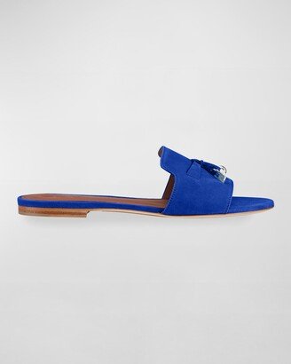 Summer Suede Tassel Slipper Sandals