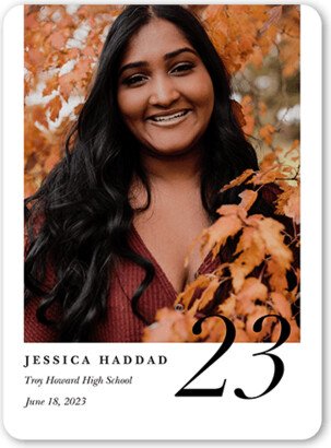 Graduation Announcements: Successful Student Graduation Announcement, White, 6X8, Matte, Signature Smooth Cardstock, Rounded