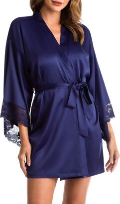 Bailey Lace Trim Satin Wrap