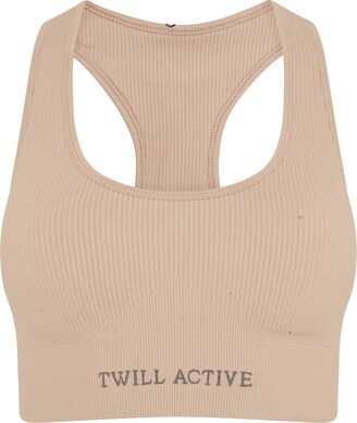 Twill Active Nomex Recycled Rib Racer Sports Bra – Mink