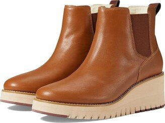 Zerogrand City Wedge Boot Waterproof (Waterproof British Tan) Women's Shoes