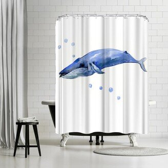 71 x 74 Shower Curtain, The Blue Whale by Suren Nersisyan