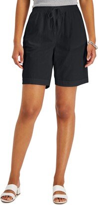 Petites Womens Drawstring Mini Casual Shorts