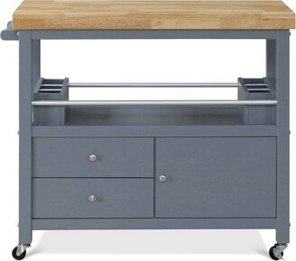 Anson Kitchen Cart Gray - ClickDecor