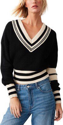 Women's Jen V-Neck Tipping-Detail Sweater