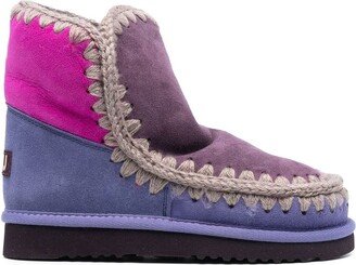 colour-block suede Eskimo boots