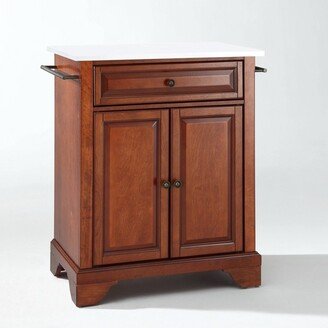 Lafayette Stone Top Portable Kitchen Island/Cart Cherry/White