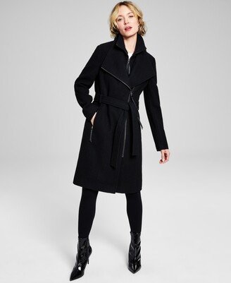 Women's Belted Wrap Coat, Regular & Petite, Created for Macy's