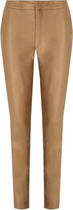 Twinset Camel Faux Leather Trousers