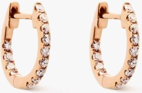 Diamond & 18kt Rose-gold Earrings