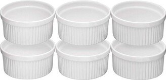 8 Oz Round Porcelain Ramekin - White - 6 Pieces