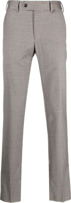 PT Torino Mélange-Effect Wool Blend Trousers