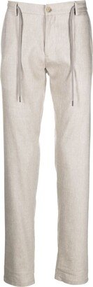 Drawstring Linen-Wool Trousers