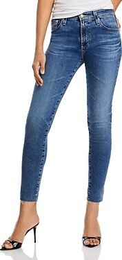 Farrah High Rise Raw Hem Ankle Skinny Jeans in 12 Years Fluid