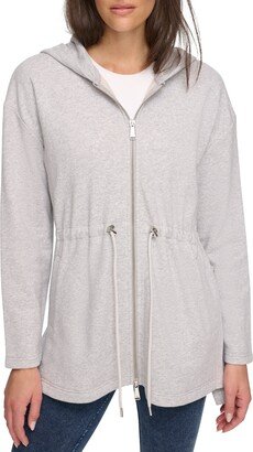 Andrew Marc Sport Drawstring Waist French Terry Zip Hoodie