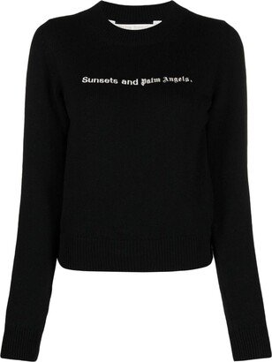 Black Merino Wool Blend Jumper