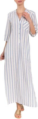 Tracey Stripe Cotton Nightgown